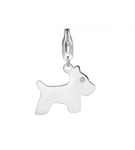 Charm donna gioielli Sagapò Happy in acciaio 316L Cane sha316