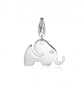 Charm donna gioielli Sagapò Happy in acciaio 316L Elefante sha318