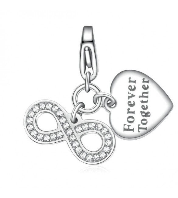 Charm donna gioielli Sagapò Happy in acciaio 316L Forever Together sha281