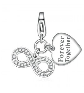 Charm donna gioielli Sagapò Happy in acciaio 316L Forever Together sha281