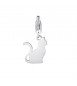 Charm donna gioielli Sagapò Happy in acciaio 316L Gatto sha313