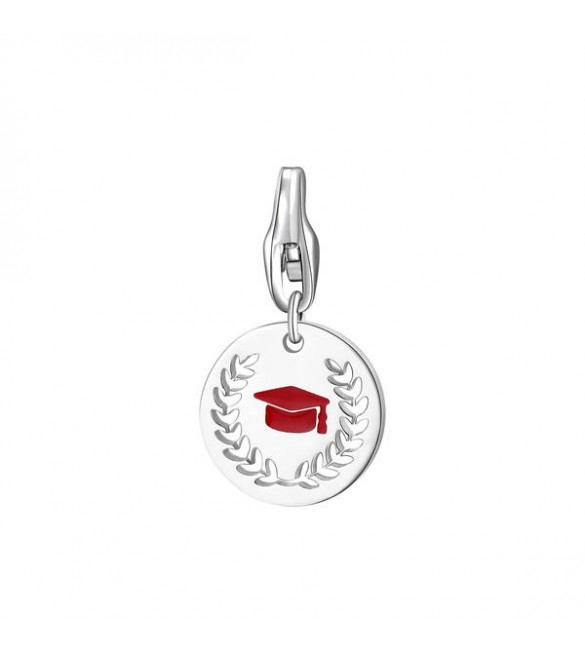 Charm donna gioielli Sagapò Happy in acciaio 316L Laurea sha391