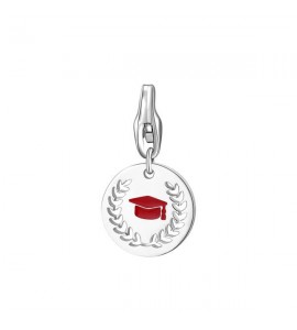 Charm donna gioielli Sagapò Happy in acciaio 316L Laurea sha391