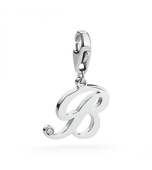 Charm donna gioielli Sagapò Happy in acciaio 316L lettera B sha180