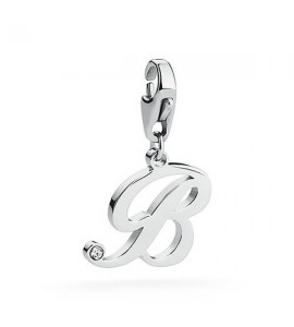 Charm donna gioielli Sagapò Happy in acciaio 316L lettera B sha180