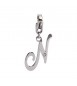 Charm donna gioielli Sagapò Happy in acciaio 316L lettera N sha192