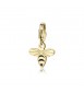 Charm donna gioielli Sagapò Happy in acciaio 316L pvd oro ad ape con smalto nero sha351
