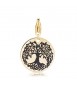 Charm donna gioielli Sagapò Happy in acciaio 316L pvd oro Albero della Vita sha306