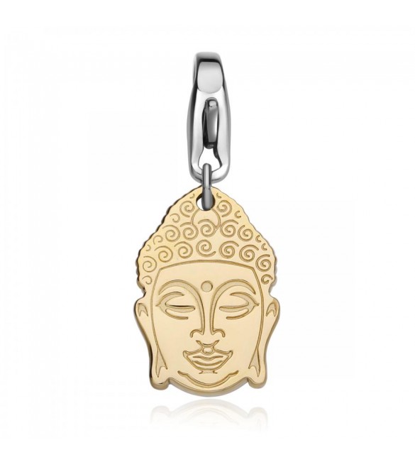 Charm donna gioielli Sagapò Happy in acciaio 316L pvd oro Budda sha222