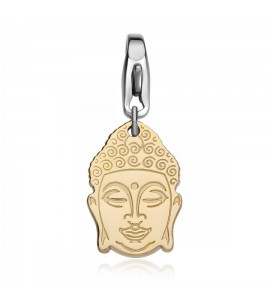 Charm donna gioielli Sagapò Happy in acciaio 316L pvd oro Budda sha222
