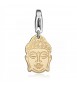 Charm donna gioielli Sagapò Happy in acciaio 316L pvd oro Budda sha222