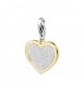 Charm donna gioielli Sagapò Happy in acciaio 316L pvd oro Cuore Glitter Gold sha19