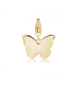Charm donna gioielli Sagapò Happy in acciaio 316L pvd oro Farfalla sha290