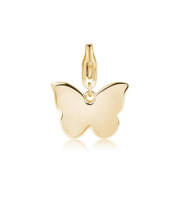 Charm donna gioielli Sagapò Happy in acciaio 316L pvd oro Farfalla sha290