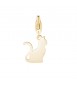 Charm donna gioielli Sagapò Happy in acciaio 316L pvd oro Gatto sha314