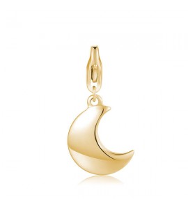 Charm donna gioielli Sagapò Happy in acciaio 316L pvd oro Luna sha288