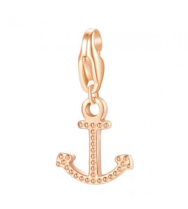 Charm donna gioielli Sagapò Happy in acciaio 316L pvd oro rosa Ancora sha384