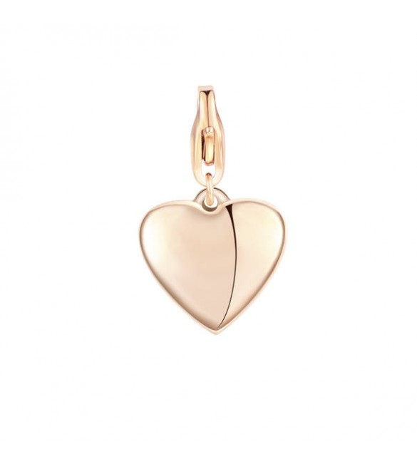 Charm donna gioielli Sagapò Happy in acciaio 316L pvd oro rosa Cuore sha327