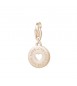 Charm donna gioielli Sagapò Happy in acciaio 316L pvd oro rosa medaglietta con Cuoricino e scritta Love sha369