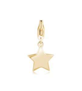 Charm donna gioielli Sagapò Happy in acciaio 316L pvd oro Stella sha286