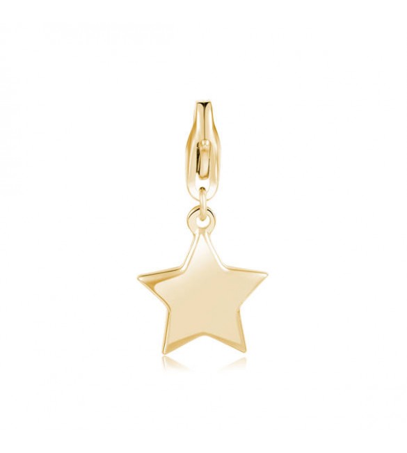 Charm donna gioielli Sagapò Happy in acciaio 316L pvd oro Stella sha286