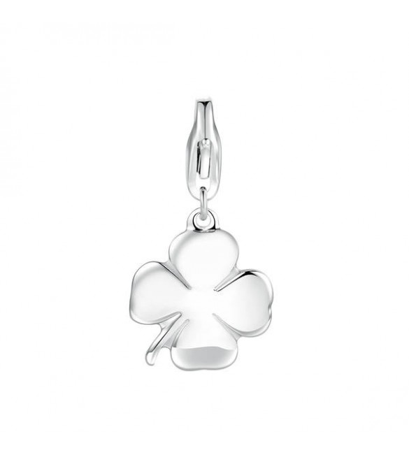 Charm donna gioielli Sagapò Happy in acciaio 316L Quadrifoglio sha291