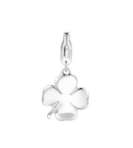 Charm donna gioielli Sagapò Happy in acciaio 316L Quadrifoglio sha291