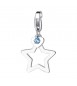 Charm donna gioielli Sagapò Happy in acciaio 316L Stella Bianca zircone sha267