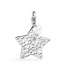 Charm donna gioielli Sagapò Happy in acciaio 316L Stella Grande Fiore cristalli bianchi sha161