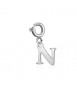 Charm Donna Gioielli Sagapò Happy in acciaio lettera N shar0n