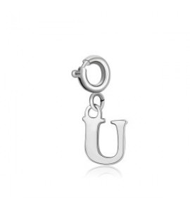 Charm Donna Gioielli Sagapò Happy in acciaio lettera U shar0u