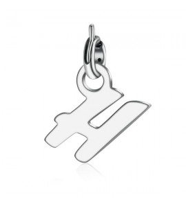 Charm donna gioielli Sagapò Letters in acciaio 316L lettera H slt1h