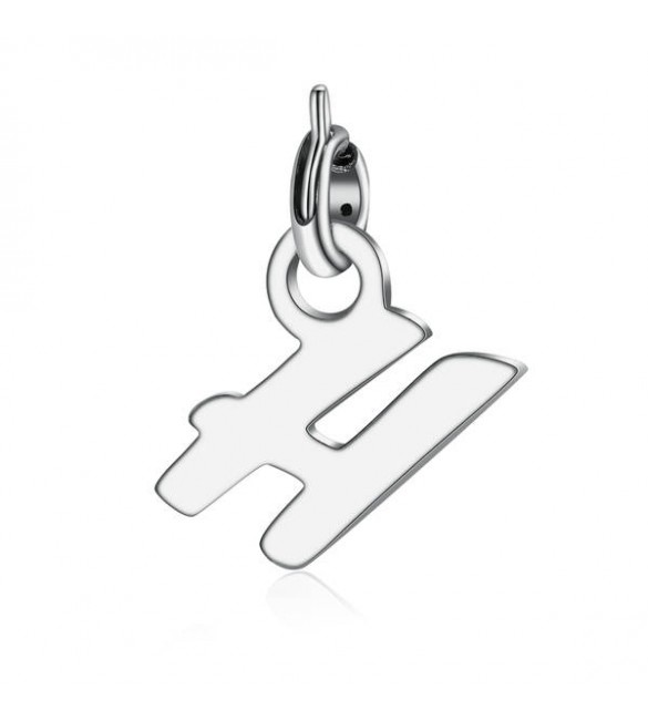 Charm donna gioielli Sagapò Letters in acciaio 316L lettera H slt1h