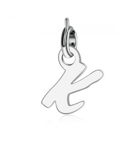 Charm donna gioielli Sagapò Letters in acciaio 316L lettera K slt1k