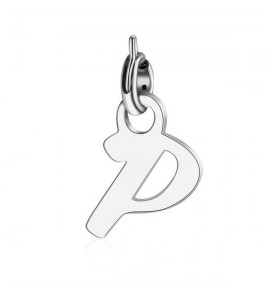 Charm donna gioielli Sagapò Letters in acciaio 316L lettera P slt1p