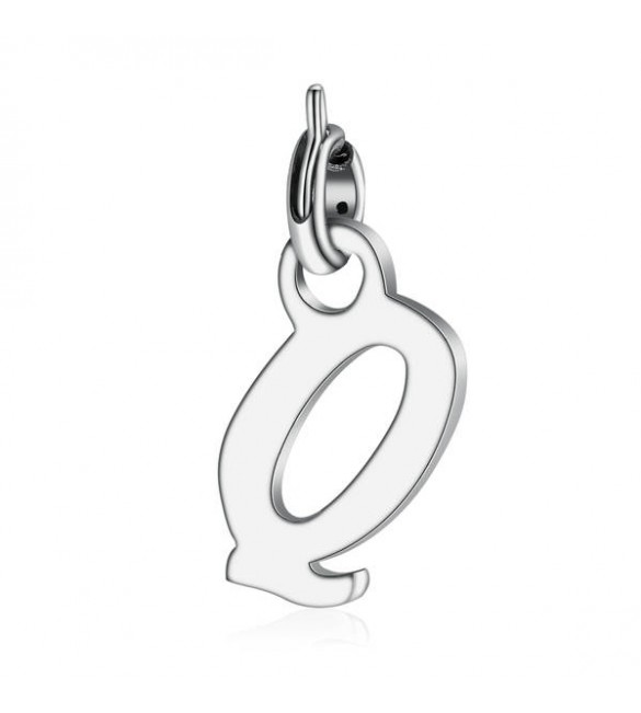 Charm donna gioielli Sagapò Letters in acciaio 316L lettera Q slt1q