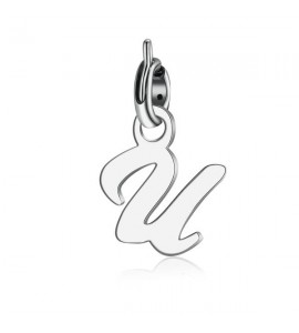 Charm donna gioielli Sagapò Letters in acciaio 316L lettera U slt1u