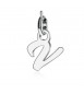 Charm donna gioielli Sagapò Letters in acciaio 316L lettera V slt1v