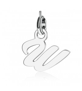 Charm donna gioielli Sagapò Letters in acciaio 316L lettera W slt1w