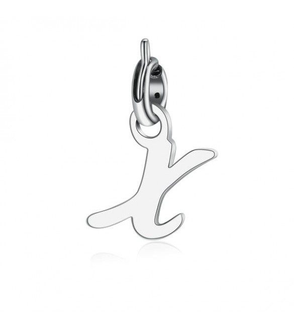Charm donna gioielli Sagapò Letters in acciaio 316L lettera X slt1x