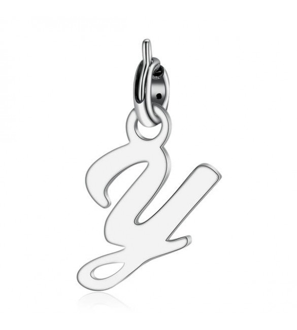 Charm donna gioielli Sagapò Letters in acciaio 316L lettera Y slt1y