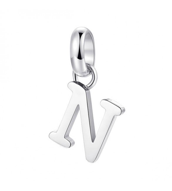 Charm gioielli Brosway Très Jolie in acciaio 316L Lettera N btjm207