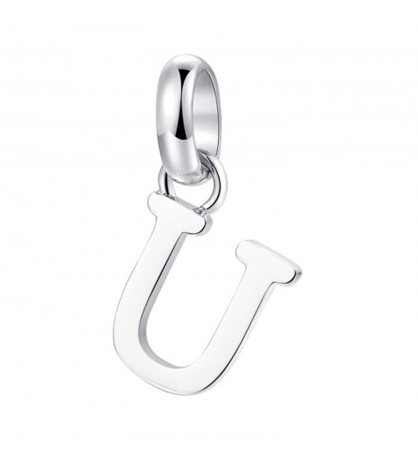 Charm gioielli Brosway Très Jolie in acciaio 316L Lettera U btjm214