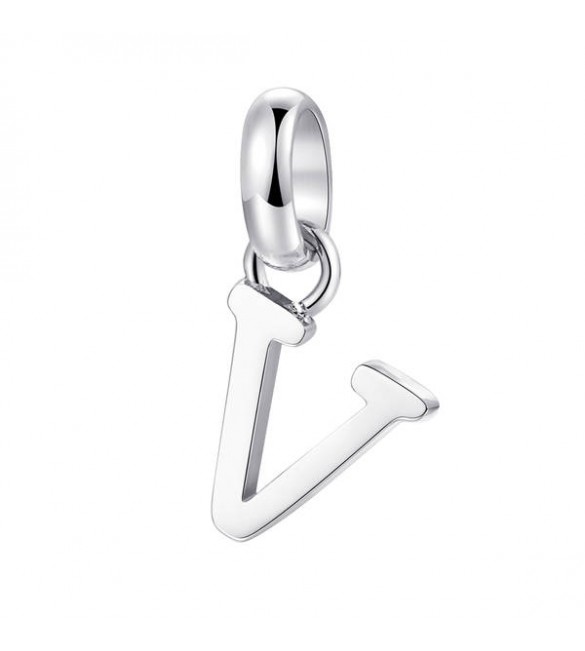 Charm gioielli Brosway Très Jolie in acciaio 316L Lettera V btjm215