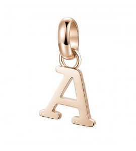 Charm gioielli Brosway Très Jolie in acciaio 316L pvd oro rosa lettera A btjm220