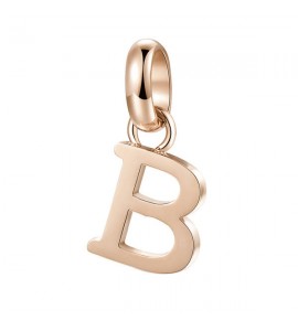 Charm gioielli Brosway Très Jolie in acciaio 316L pvd oro rosa lettera B btjm221