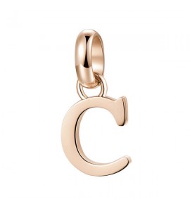 Charm gioielli Brosway Très Jolie in acciaio 316L pvd oro rosa lettera C btjm222
