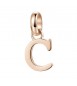 Charm gioielli Brosway Très Jolie in acciaio 316L pvd oro rosa lettera C btjm222