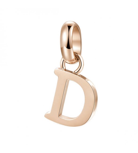 Charm gioielli Brosway Très Jolie in acciaio 316L pvd oro rosa lettera D btjm223