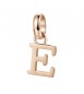 Charm gioielli Brosway Très Jolie in acciaio 316L pvd oro rosa lettera E btjm224